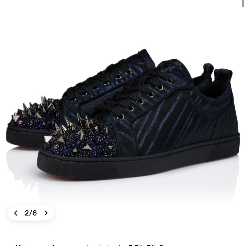 Christian Louboutin 💯 Auth. Black Studded Sneaker